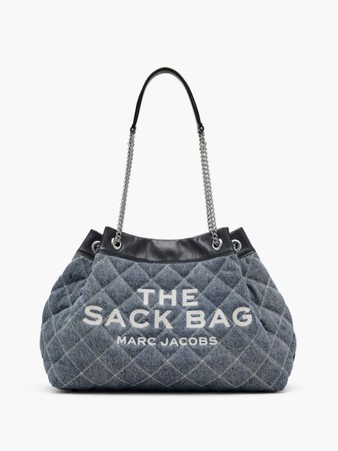 THE QUILTED DENIM LARGE CHAIN SACK BAG