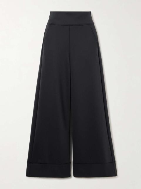 Fagiani stretch-twill wide-leg pants Black