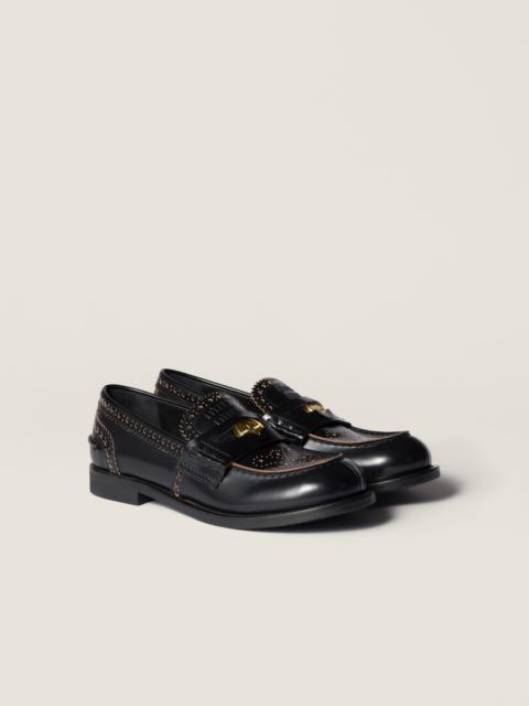 Leather loafers