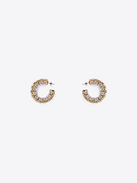 SMALL CRYSTAL HOOP EARRINGS