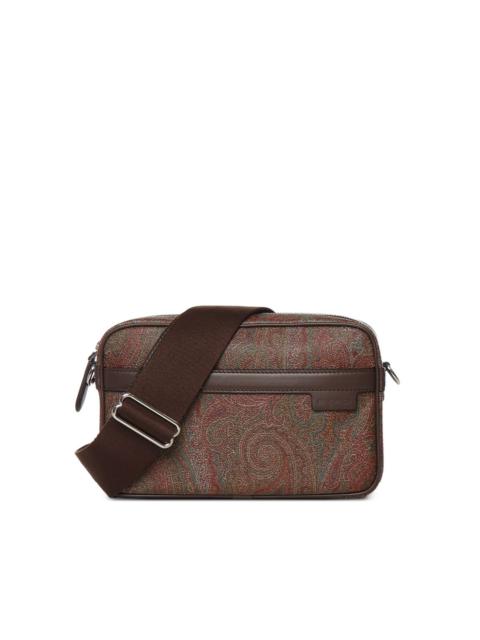 paisley-print messenger bag