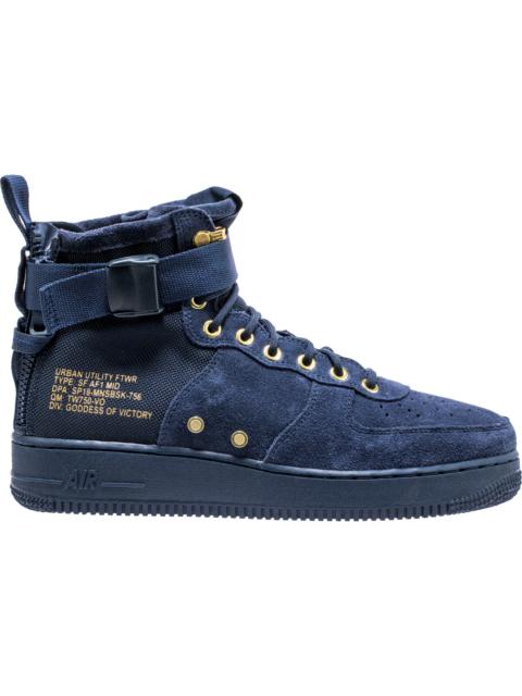 Nike SF Air Force 1 Mid Obsidian Metallic Gold