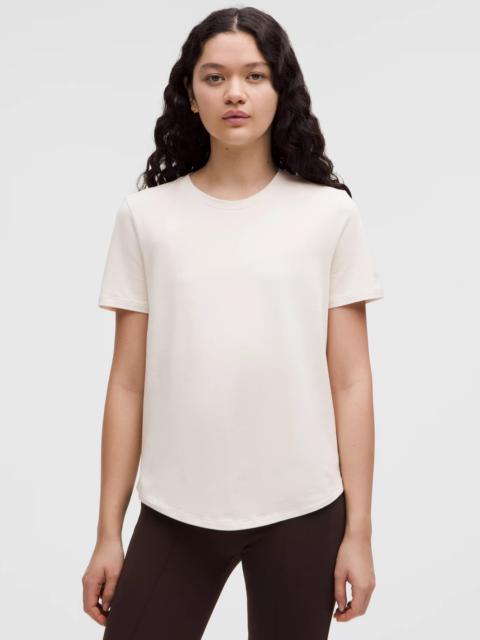 Love Curved-Hem Crewneck T-Shirt