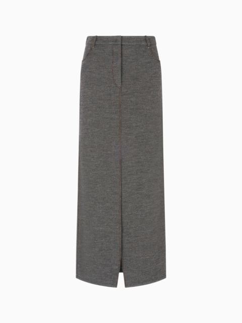 LONG SKIRT IN WOOL JERSEY
