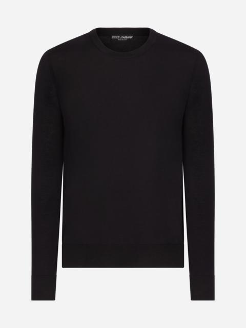 Crewneck sweater in cashmere