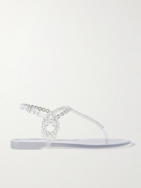 Almost Bare Crystal-embellished Pvc Sandals