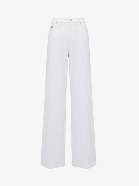 Women's Wide Leg Jeans in Optic White