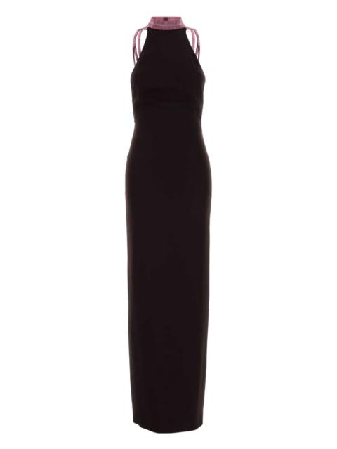 halterneck backless dress