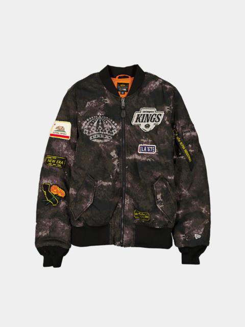 LOS ANGELES KINGS X ALPHA X NEW ERA MA-1 BOMBER JACKET (BLACK CAMO)