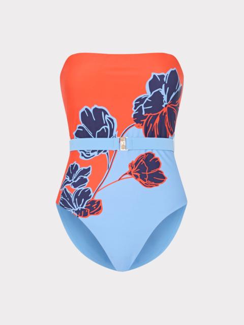 Skewed Petal Strapless One Piece