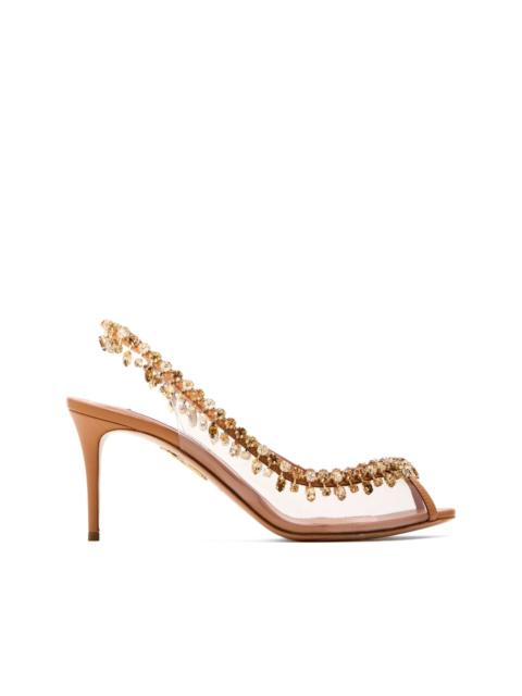 Temptation crystal-embellished slingback pumps
