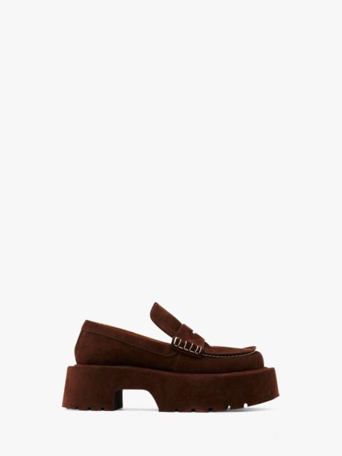 SUEDE PLATFORM MOCCASINS