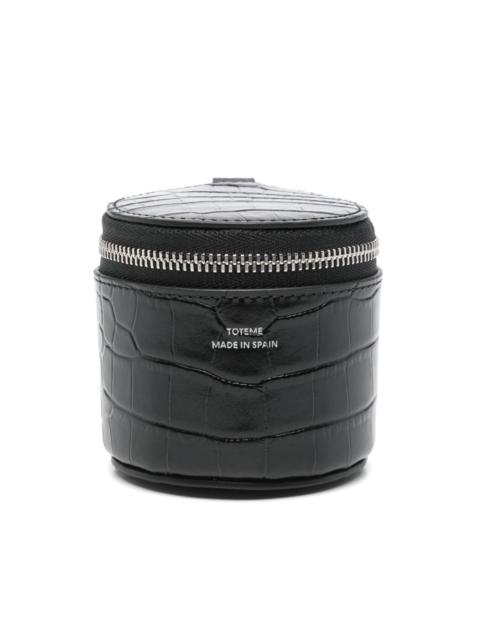 crocodile-embossed jewelry box