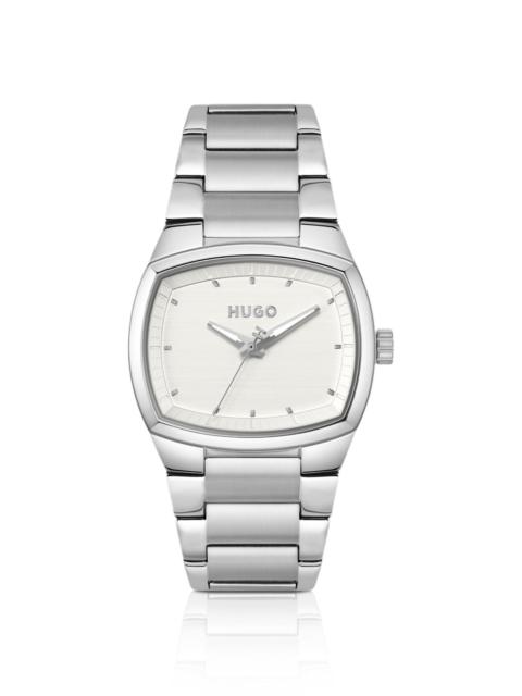 TELLY STAINLESS-STEEL WATCH WITH RETRO-INSPIRED CASE