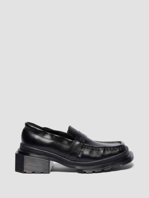 MAYBOLE LOAFER Square Toe Ruched Leather Loafers