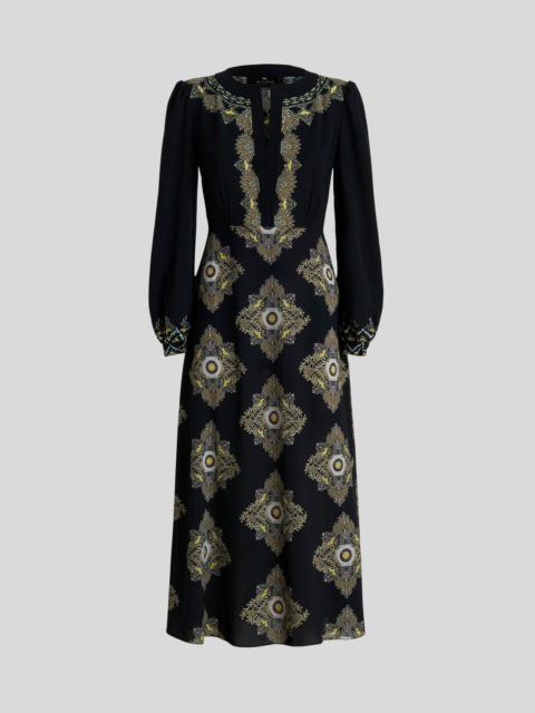 DRESS WITH ORNAMENTAL MOTIFS