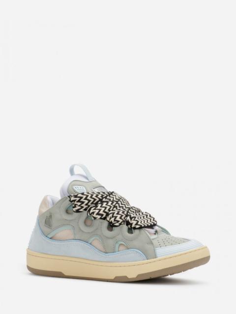 LEATHER CURB SNEAKERS