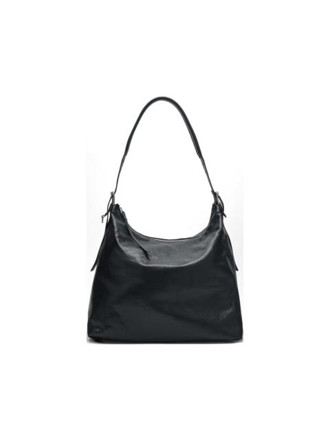 buckle-strap shoulder bag