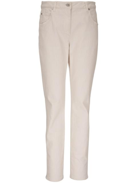 Monili-detail slim-cut trousers