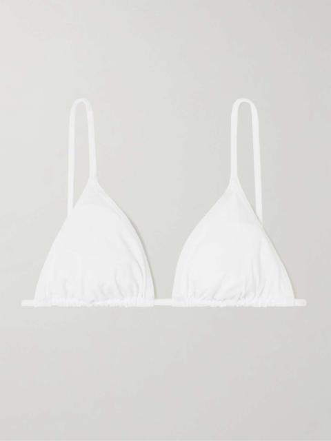 Les Essentiels Mouna triangle bikini top White