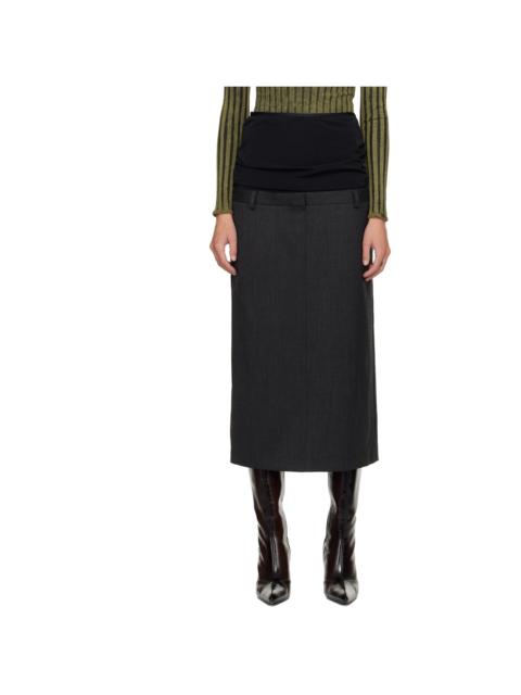 Gray O-Gave-1 Maxi Skirt