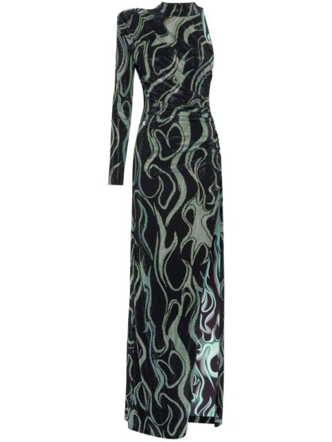 rhinestone-embellished jersey maxi dress