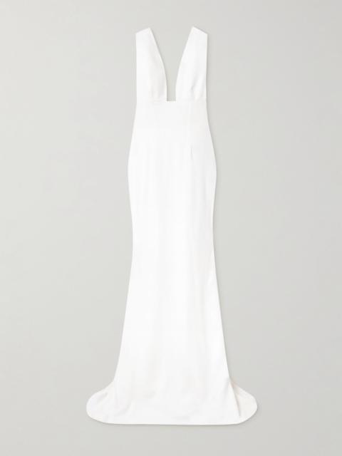 Crepe gown White
