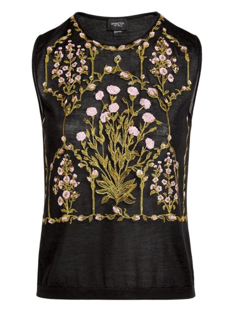 embroidered sleeveless top