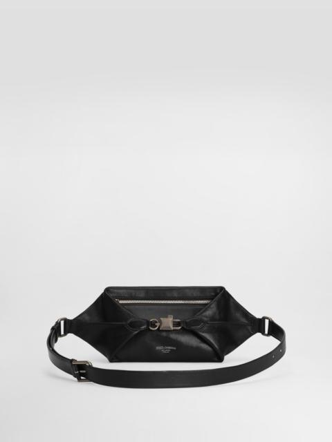 Lock belt bag in tempesta calfskin
