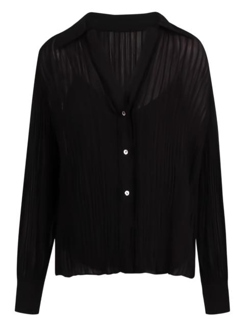 pleated cardigan