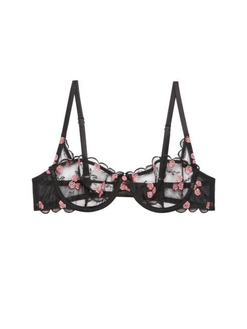 Rose & Vine Embroidery Balconette Bra