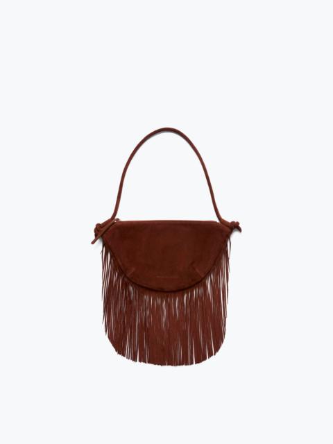 ERIKA CRESCENT FRINGE BAG