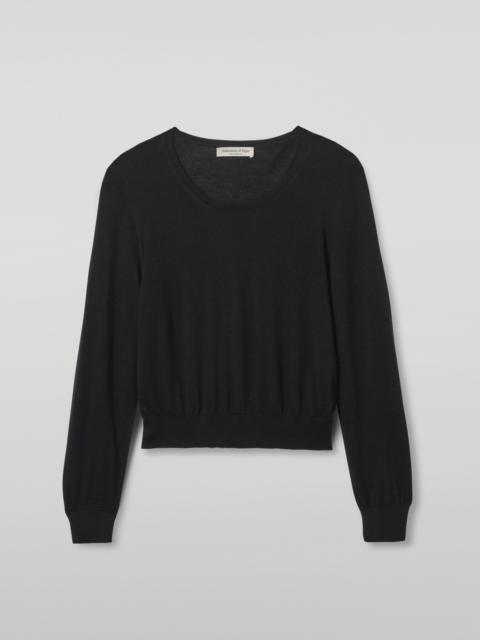 Ella Scoop Neck Superfine Cashmere Black Jumper