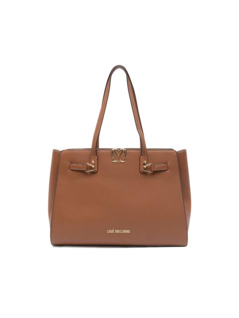 buckle logo tote bag