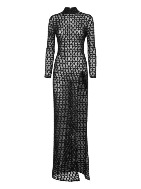 Embroidered Crystal maxi dress