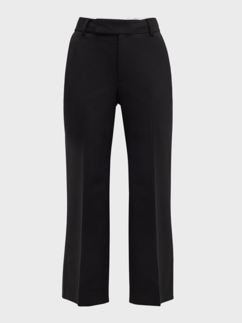 Marlene Tropical Wool Kick-Flare Pants