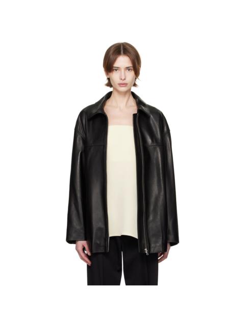 Black Layne Sleek Leather Jacket