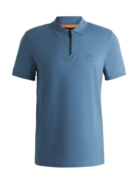 SLIM-FIT KNIT POLO IN STRETCH-COTTON PIQUÉ