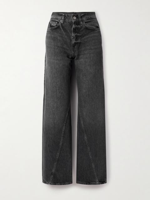 Brie Paneled High-rise Wide-leg Jeans
