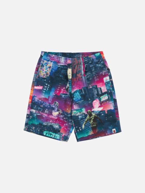 Men's Neon Tokyo Track Shorts Multicolor