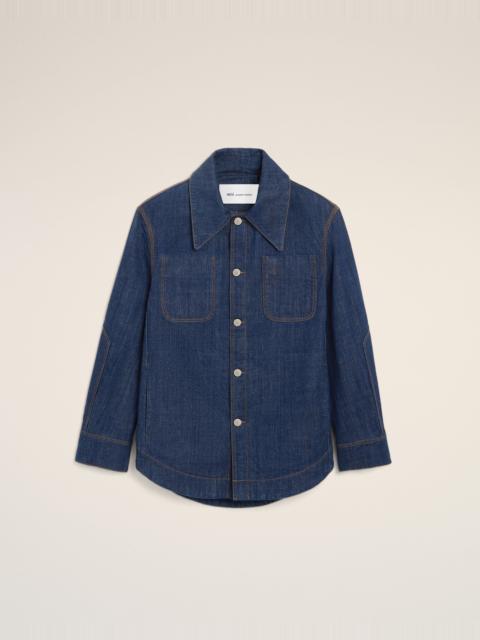 BLUE COTTON AMI DE COEUR WORKER WORKER OVERSHIRT