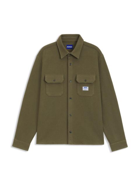 OVERSIZE-FIT SHIRT IN STRUCTURED COTTON