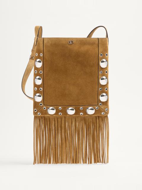 VALENTINO GARAVANI NELLCÔTE SUEDE SHOULDER BAG WITH FRINGES