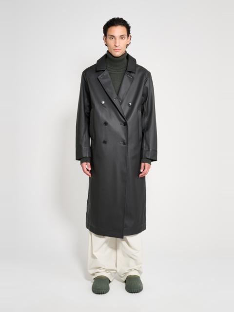 Rosenbad Long Double Breasted Overcoat Black