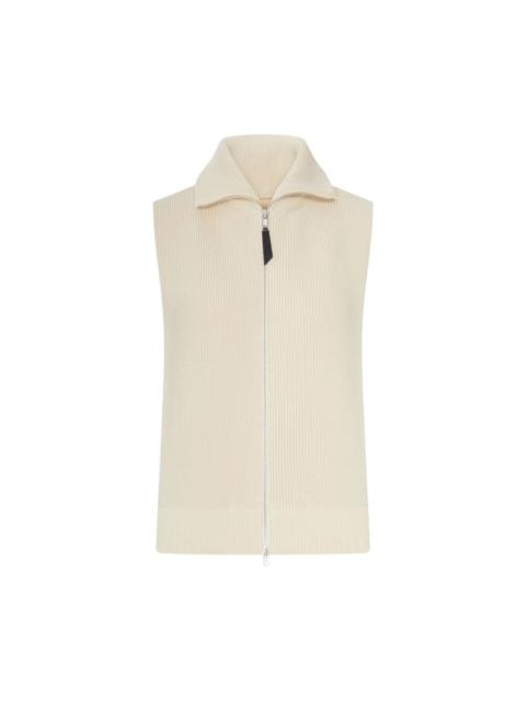 Wool zipped vest