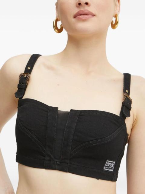 buckle-strap bustier top