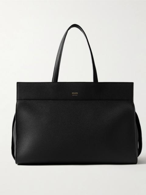 Crosby textured-leather tote Black