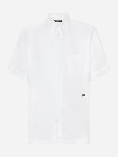 Linen Hawaiian shirt with DG hardware