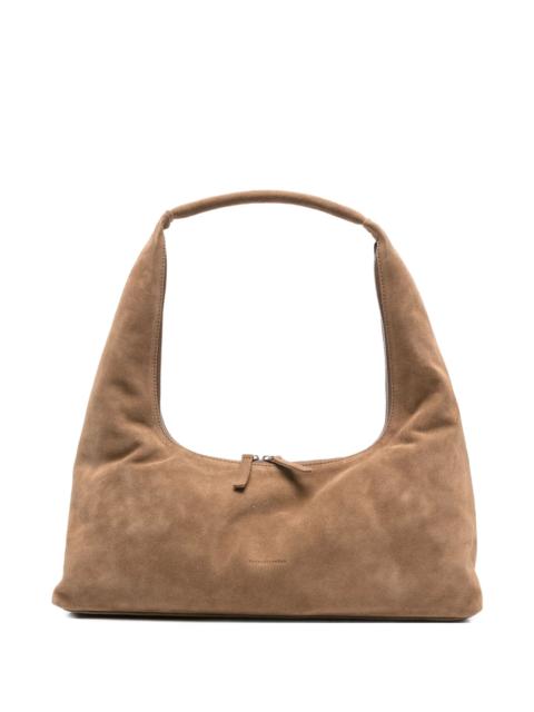 Margesherwood Medium Debossed-logo Suede Shoulder Bag