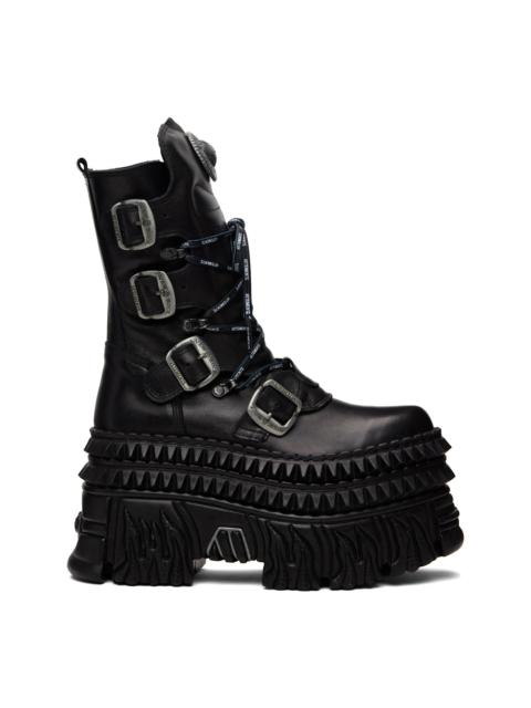 Black New Rock Edition Lace Up Boots